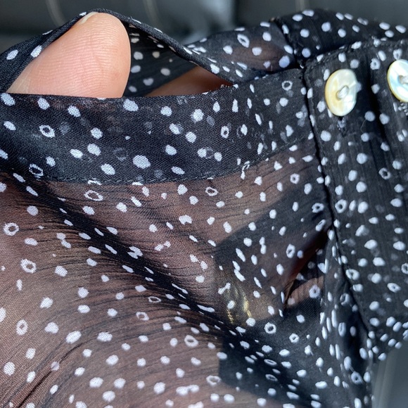Element Sheer Shirt With Abalone Buttons Size Medium - Picture 5 of 8